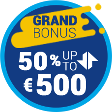 Grand Bonus. 50% up to 500€