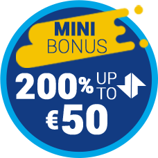 Mini Bonus. 200% up to 50€